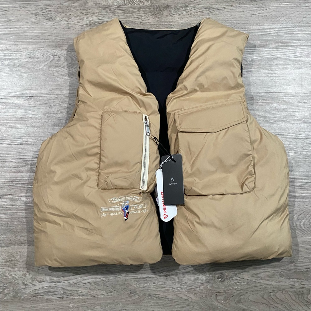 AlphaStyle‎ Meredosia Puffer Vest Reversible Large